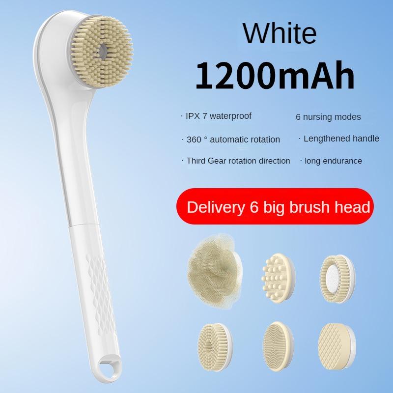 Electric Bath Brushes Bath and Body Works Silicone Body Scrubber Waterproof IPX7 Scrubber Brushes Back Long Handle Back Brushes