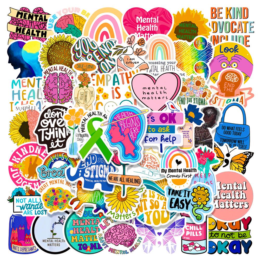 50pcs Waterproof Motivational Graffiti Stickers - Classical Chinese Design for Luggage, Skateboards, Refrigerators, Laptops
