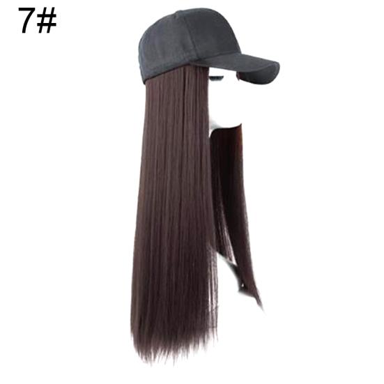 

Креативный женский длинный парик из вьющихся волос 2 в 1 с бейсбольной кепкой 7#