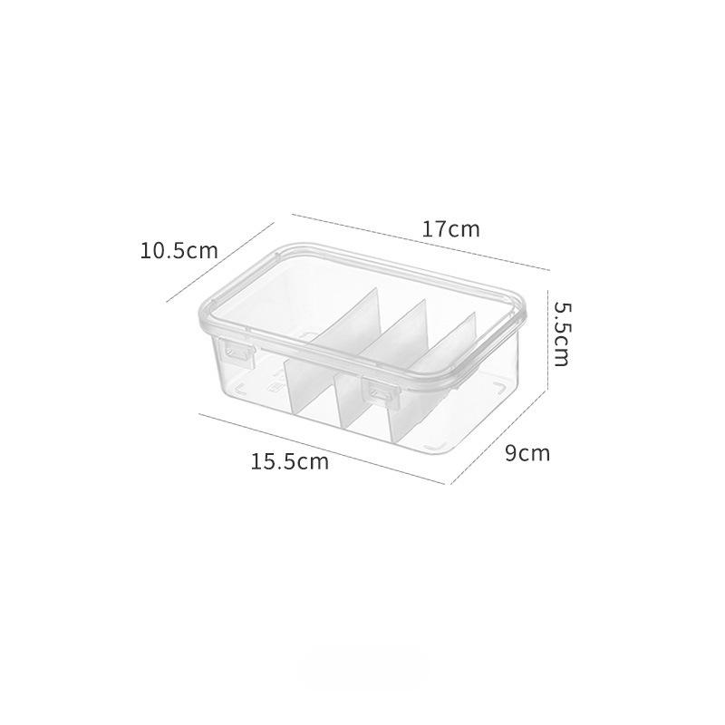 Transparent Data Cable Organizer Case Classification Dustproof Card Organizer with Lid Clutter Collection Box for Office Home