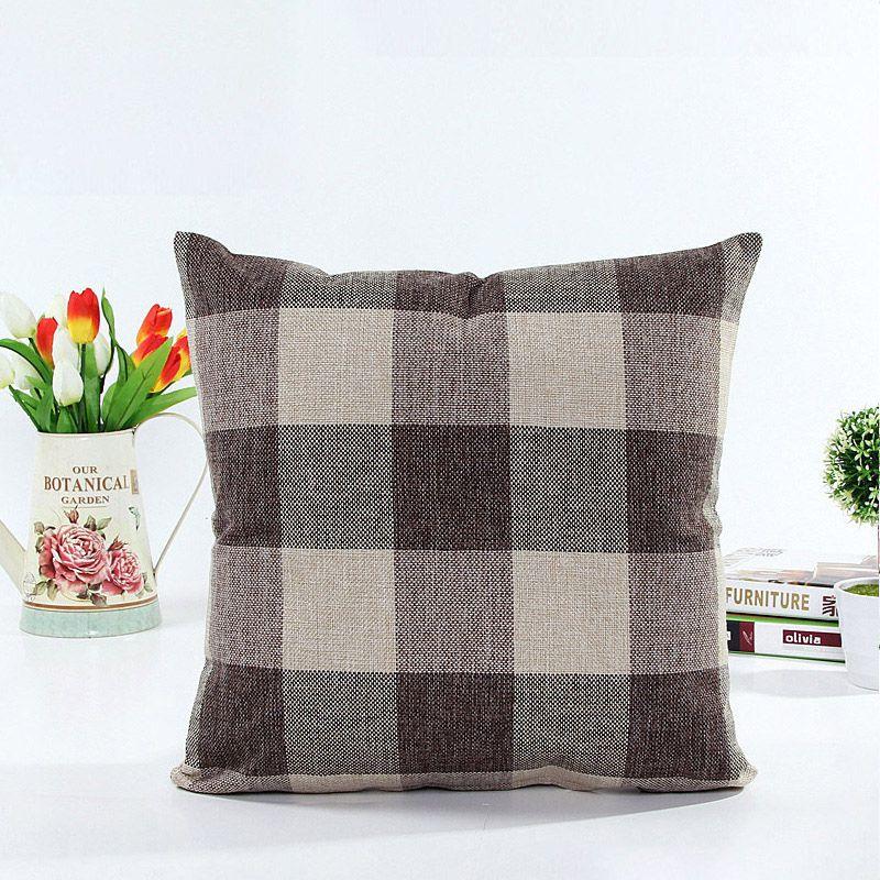 Lattice Cotton Linen Throw Pillow Case Cushion Cover With Premium Quality Material