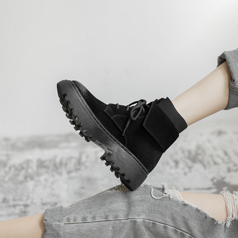 Fashion Booties Spring Autumn Elegant With Medium Heels Round Toe Women's Ankle Boots Hot New In Large Size Warm Boot Female Short Shoes