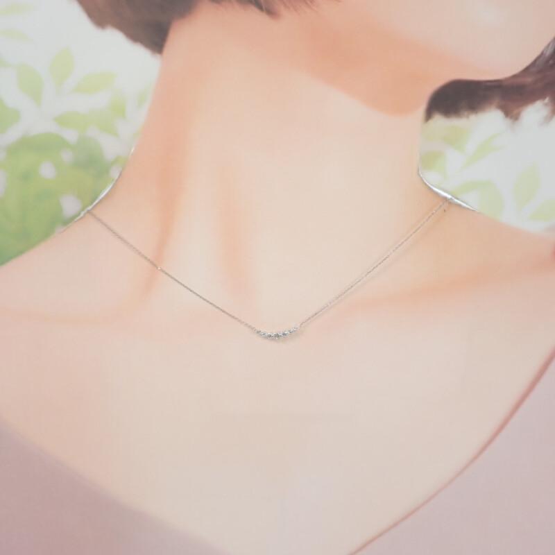 4℃  Necklace K18 White Gold/diamond Women