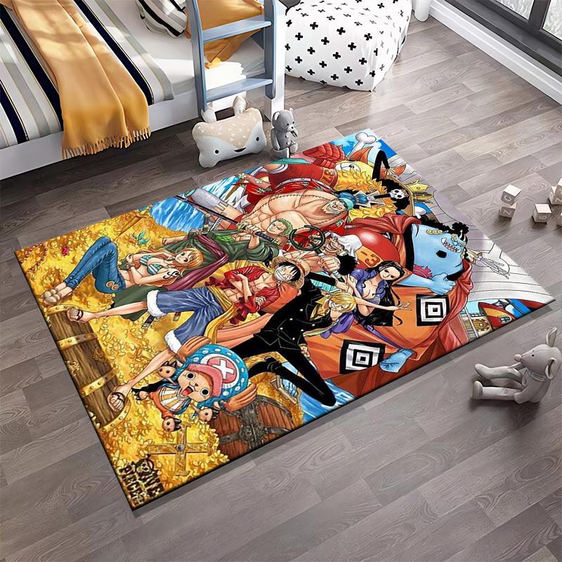 One Piece Pirate Crew Anime Rug Non-slip rug suitable for living room and bedroom sofas