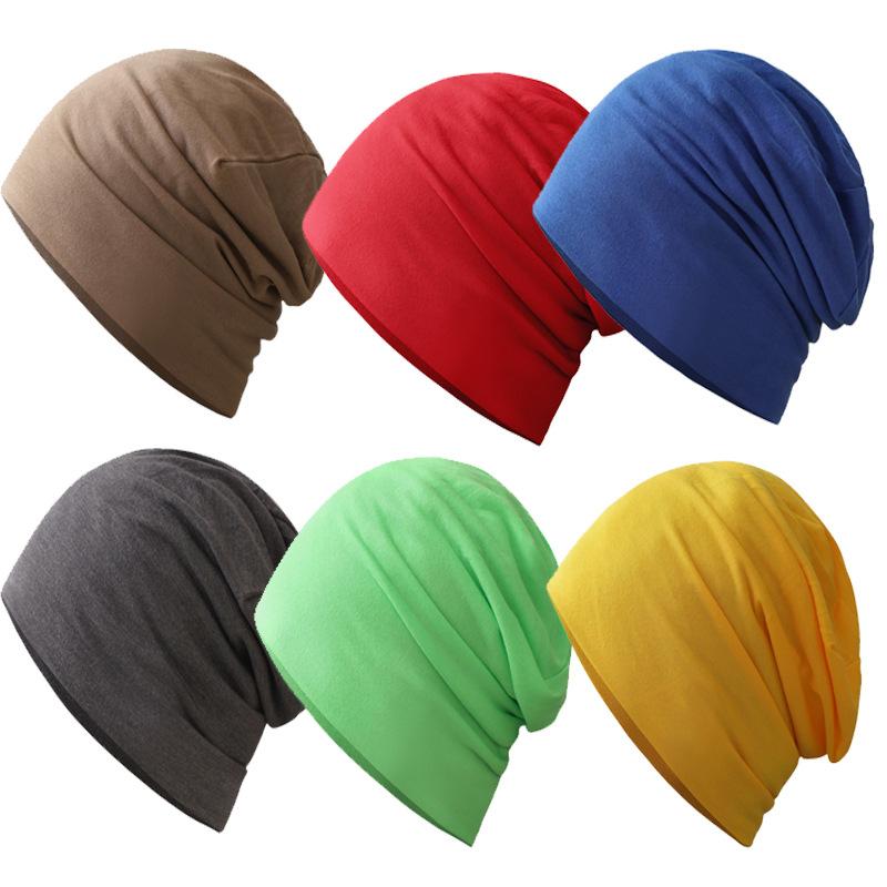 Cold hat men's new baotou hat solid color stacking hat popular double-layer pullover hat thin confinement hat headgear hat