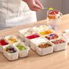 8 Compartment Snack Tray with Lid Handle Portable Food Container for Sweets Nuts Vegetables Biscuits Party Serving Organizer