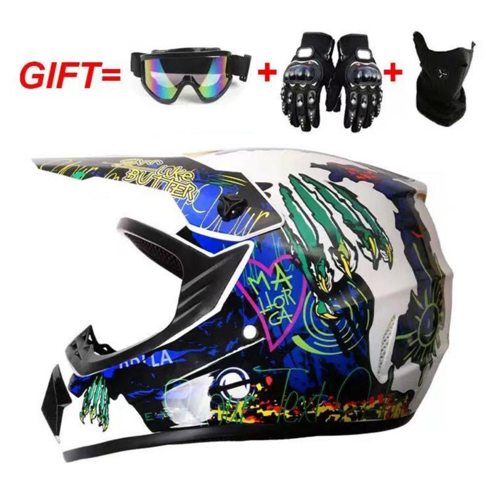 Cool Helmet Junior Motorcycle Helmet Mountain Bike ATV Off-Road Vehicle Helmet
