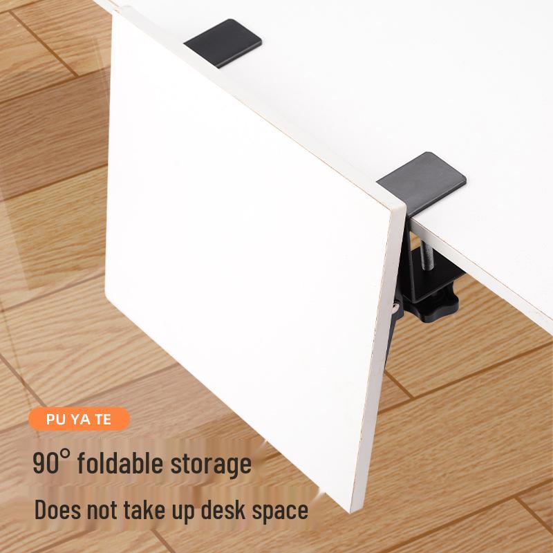No-Drill Foldable Desktop Extension Bracket for Bedroom Desk & Keyboard Support