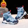 Children's Thickened High-Top Snow Boots for Boys - Warm, Cotton Lined, Cold-Proof Winter Shoes.