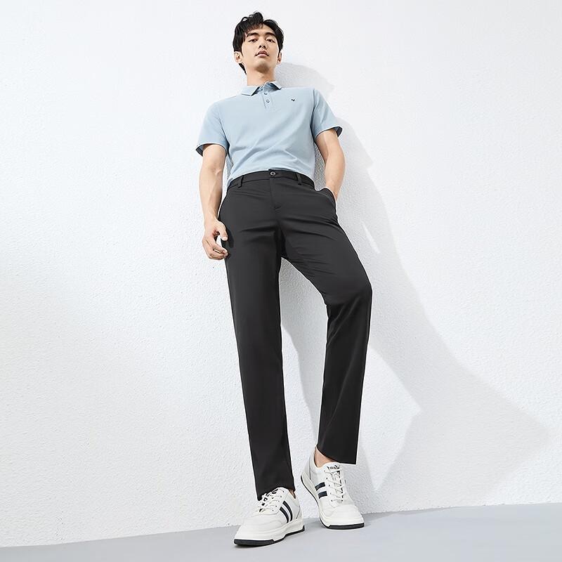 Qipai Men's Four-Way Stretch Slim Straight Casual Pants