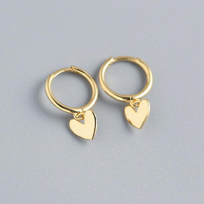 Boucles d'oreilles pendantes en forme de cœur à double couche de luxe pour femmes, bijoux de mariage coréen en cristal strass