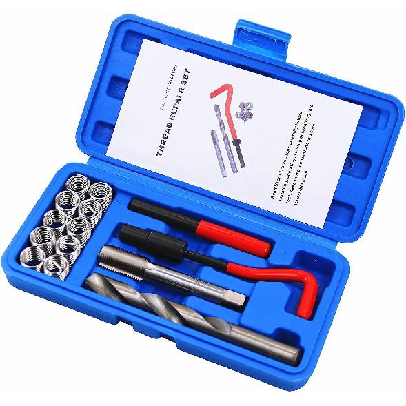 14Pcs Thread Repair Kit M14 X 1.5Mm Metric Thread Repair Ert Kit Compatible Hand Tool Set For Auto Repairing (M14-1.5)