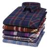 New Winter/Autumn Cotton Brushed Long Sleeve Men Plaid Shirts Soft Comfortable Plus Size Business Casual