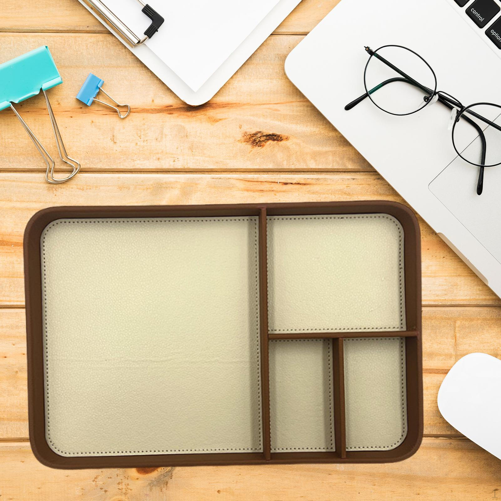 

Catchall Tray Valet Premium Modern, износостойкий, для мужчин, контейнер для хранения, прикроватный органайзер Brown Beige