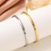 Minimalist 18K Gold-Plated Stainless Steel 4mm Polished Band Bracelet