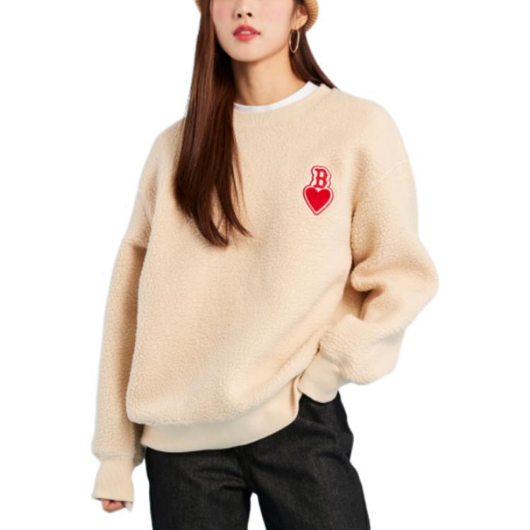 MLB Sweatshirts Unisex Khaki Crew Neck Moderate Other 3AMTH0426-43BGL
