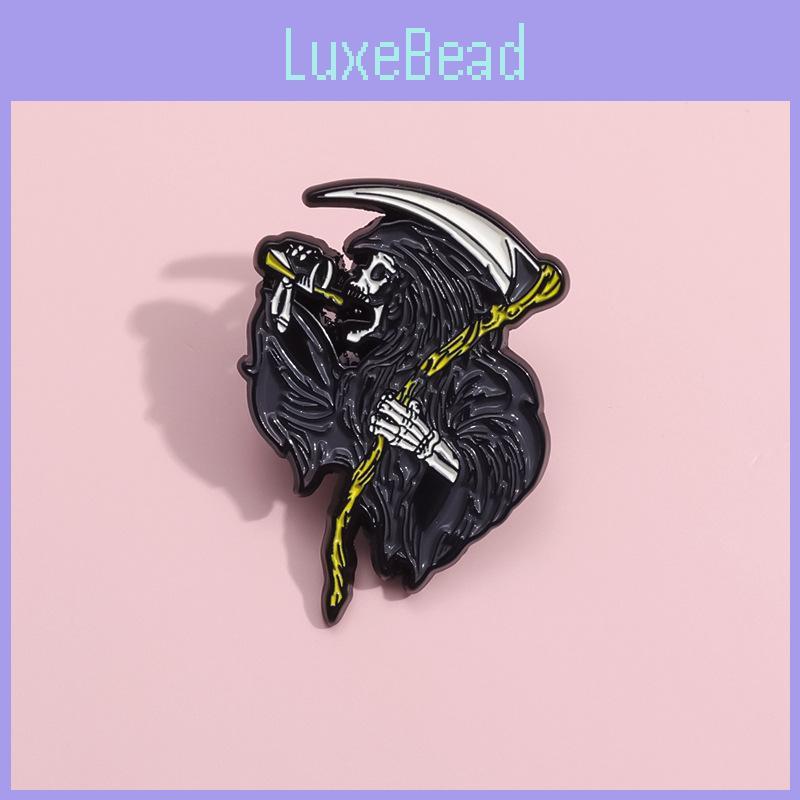 Unique Creative Skull Grim Reaper Badge Fashionable Cartoon Brooch For Halloween 2023