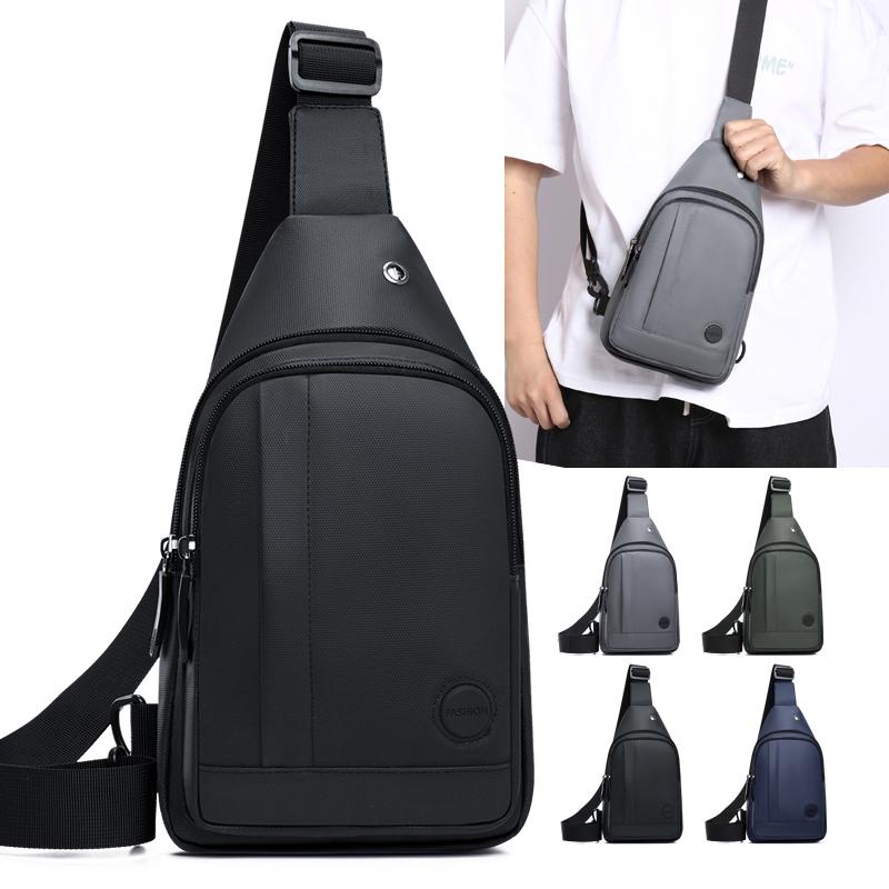 Sac de poitrine tendance pour homme, sac à main léger en tissu NYLON, sac à bandoulière élégant et décontracté pour homme