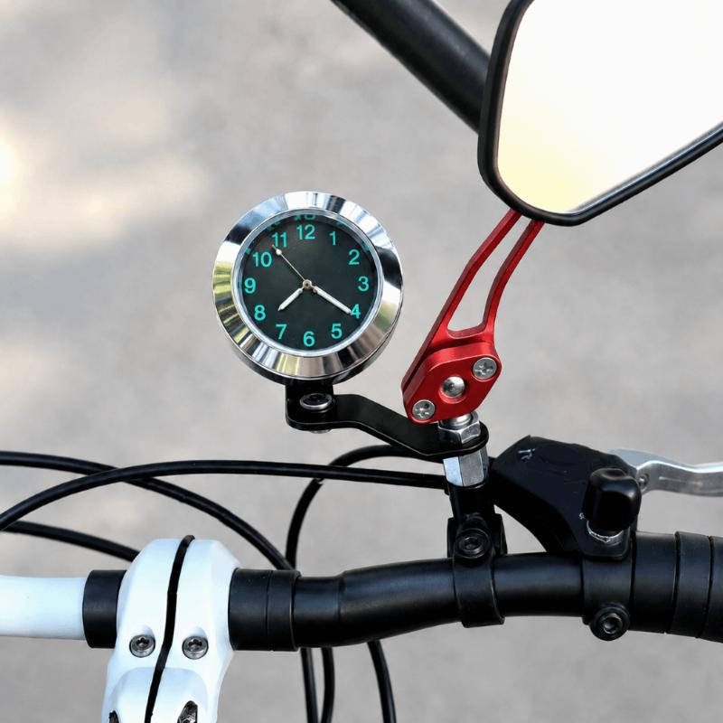 Illuminated Motorcycle Clock Waterproof Anti-Glare HD Display Mini Size for Electric Bikes Outdoor Riding Commuting
