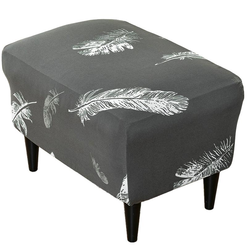 

1 шт. Чехол на подставку для ног из спандекса, эластичный, всеобъемлющий, протектор для мебели, оттоманка НОВЫЙ, чехлы на табурет, прямоугольный