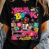 Bruh We Back PNG, Back To School Sublimation, Afro Girl Graffiti PNG, Learning Today Leading Tomorrow Shirt Design