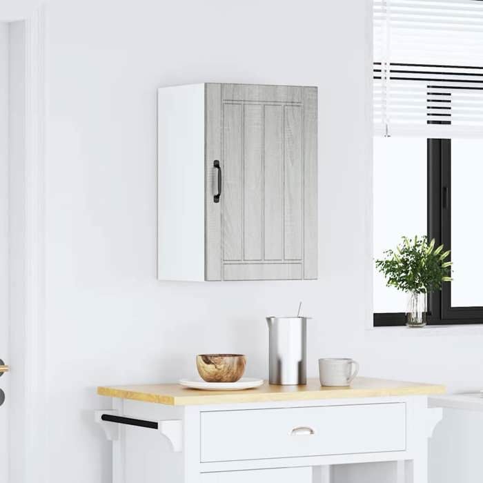 VidaXL Armoire murale de cuisine Lucca sonoma gris bois ingénierie 853793