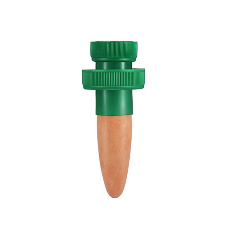 Red Ceramic Auto-Drip Plant Waterer for Travel and Business Trips