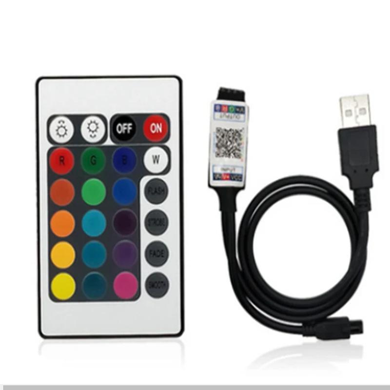 Bluetooth 24-Tasten RGB LED-Streifen-Controller mit Infrarot & App-Dimmung