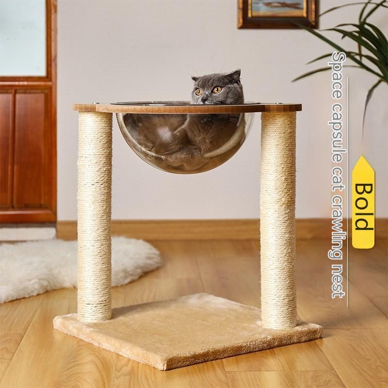 

Рамка для лазанья для кошек, космическая капсула, кошачье дерево, сизаль, когтеточка для кошек, вертикальная интегрированная многофункциональная питомец