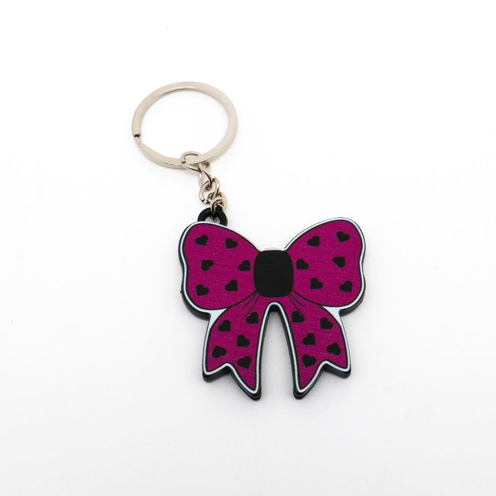 Bow Tie Shape Bow Keychain Bottle Opener Beautiful Practical Bow Jar Remover  Bag Charm фиолетовый