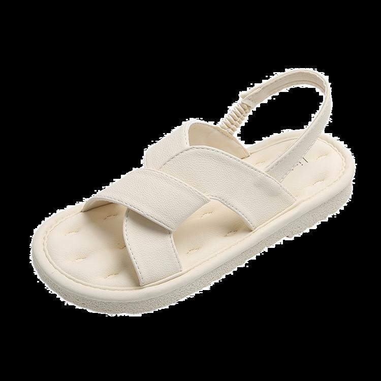 

Fashion super soft-soled sandals summer 2025 new college flats beach shoes stepping on shit maternity shoes 40 бежевый