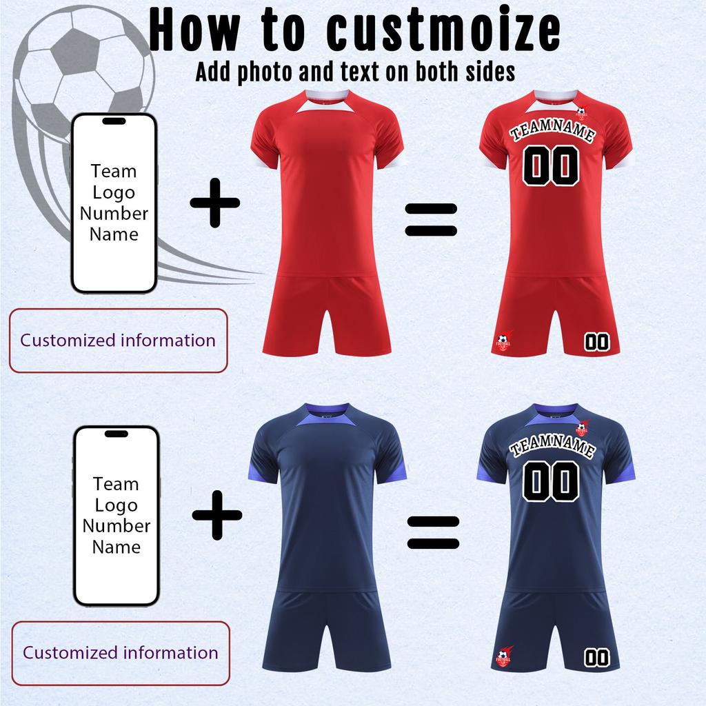 Sports Team Uniform Set Football Training Suit Set