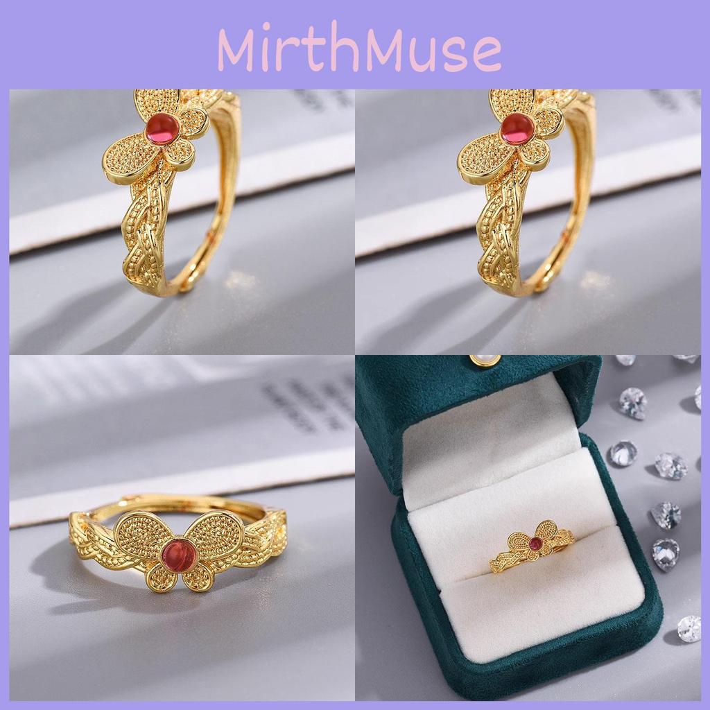 Elegant Rose Pink Butterfly Ring For Women Stylish Adjustable Fashionable Copper Jewelry