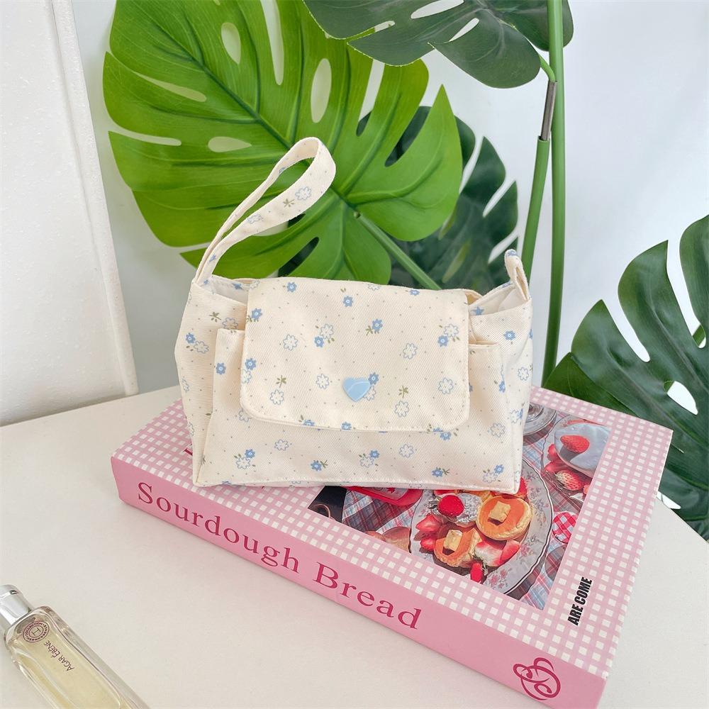 Flower Floral Makeup Bag Print Coin Purse Organizer Pouch Cosmetic Pouch Pastoral Aesthetic Style 1