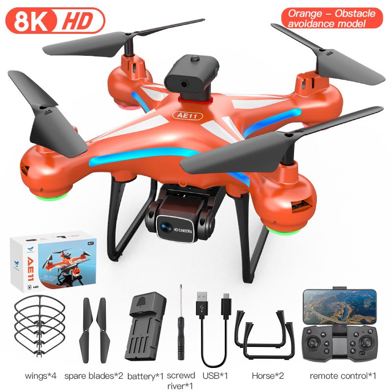 New AE11 8K dual camera drone 360° omni-directional obstacle avoidance helicopter brushless RC aerial camera flying machine