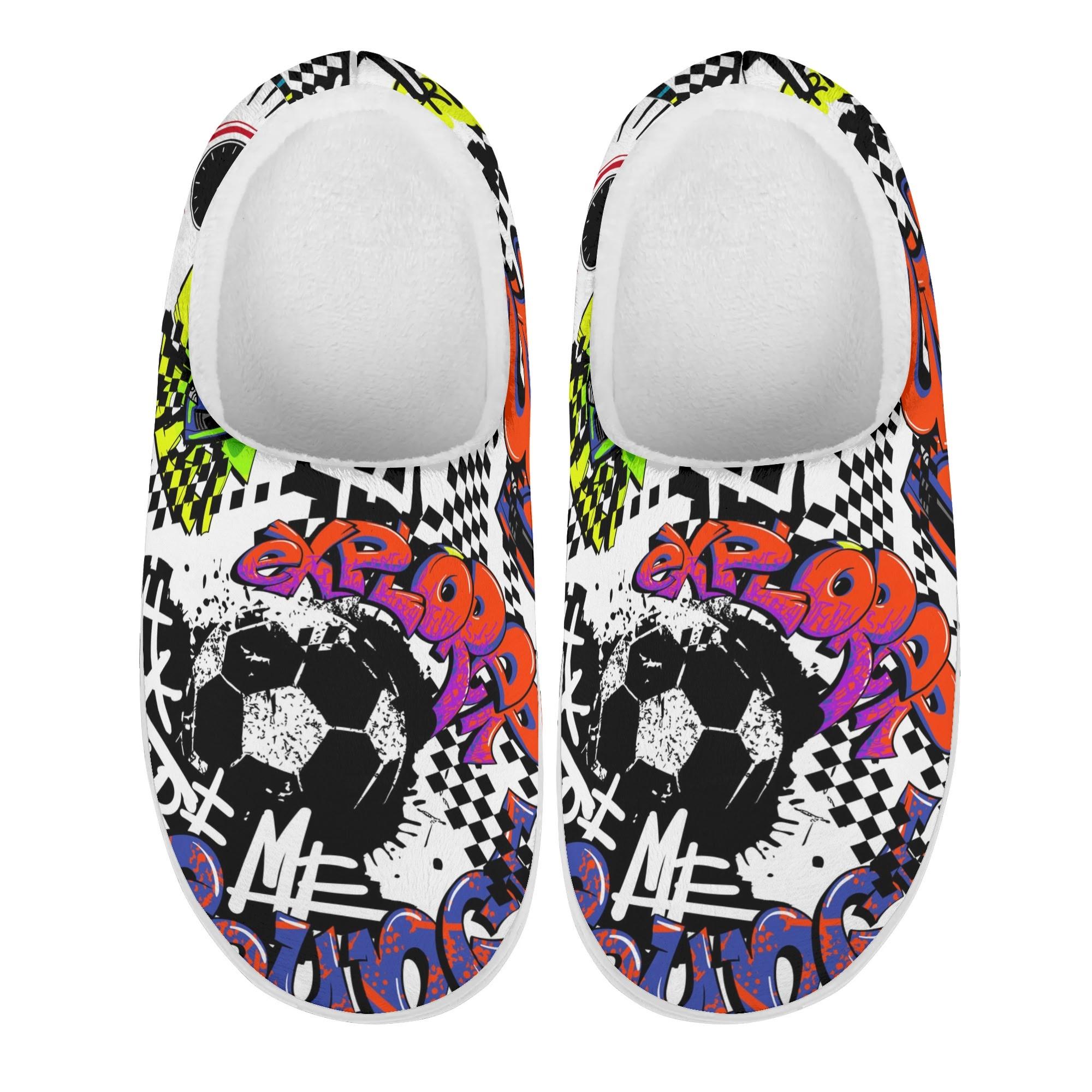 

1 Pair Unisex Cozy Cotton Indoor Slippers Warm Plush Soft House Shoes Lightweight Anti Slip Comfortable Footwear For Winter Wear 36 білий