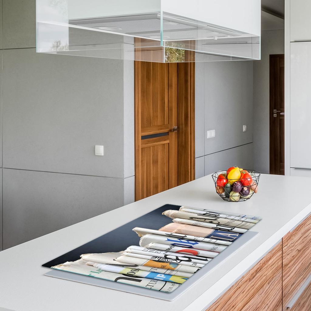 GLASS PROTECTIVE PLATE FOR STOVE 90x52 NEWSPAPERS