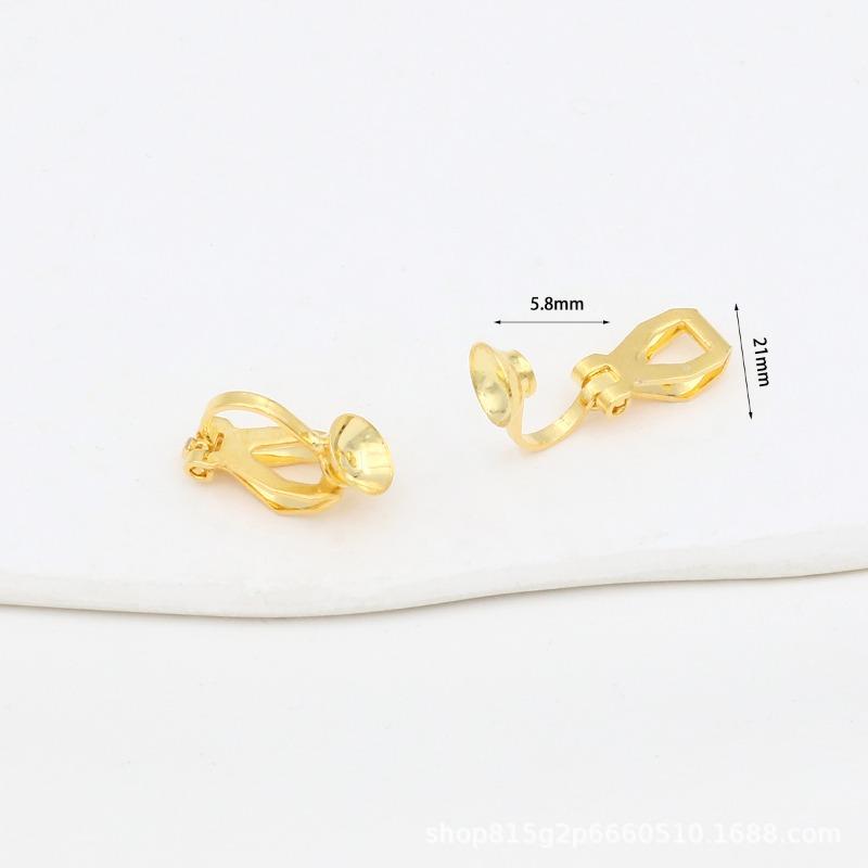 Gold-packed 18K Color-preserving Anti-allergic Ear Clip Converter Painless Triangle Clip Accessories DIY Earrings Jewelry Accessories A29
