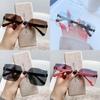 Small Red Book Fashion Sunglasses Women Uv385 No Frame Edge Sun Shades For Travel And Parties