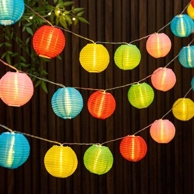 Küçük Fenerli İp Işıklar USB Güçlü 50 LED Su Geçirmez Dış Mekan Peri Işığı Teras Bahçe İçin