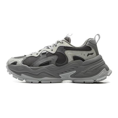 Li Ning Starry Soft Retro Moda Versátil Sola Grossa Aumento de Altura Absorção de Choque Antiderrapante Respirável Cano Baixo Casual Sapatos AGCU576-2
