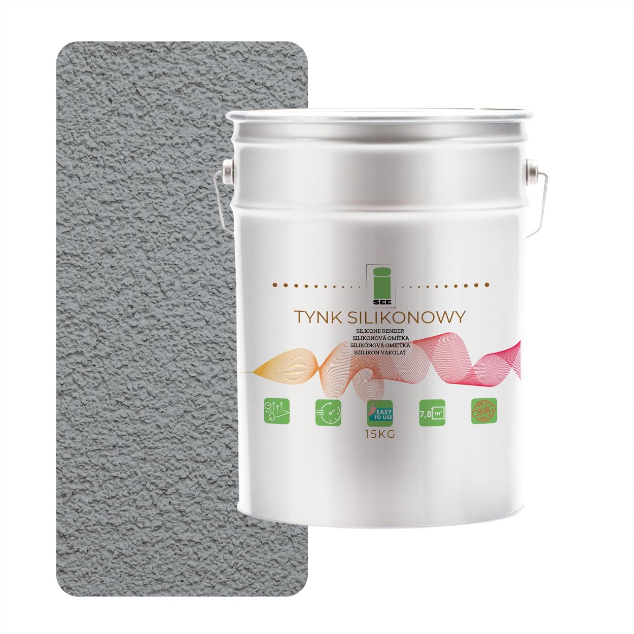 Silicone render 7045 external facade grey