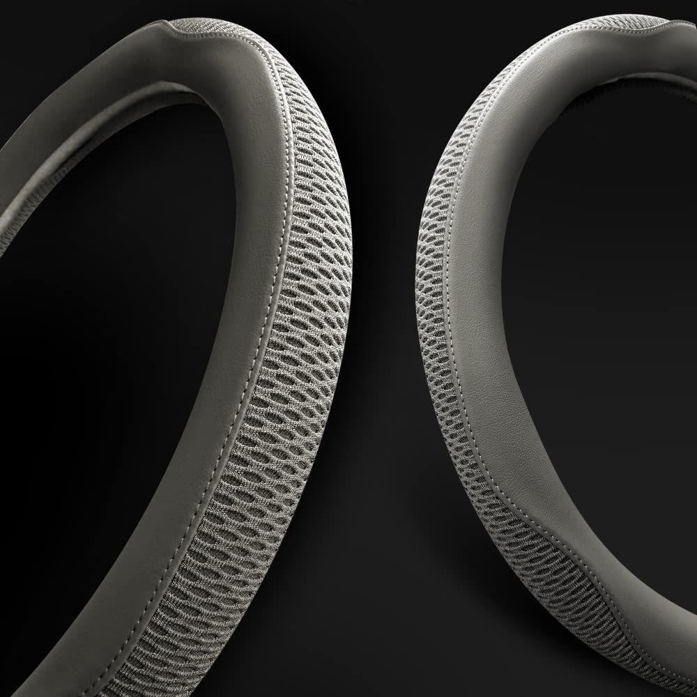 Ice Silk Steering Wheel Cover - Breathable, Sweat-Absorbent, Wear-Resistant for 15” Handles
