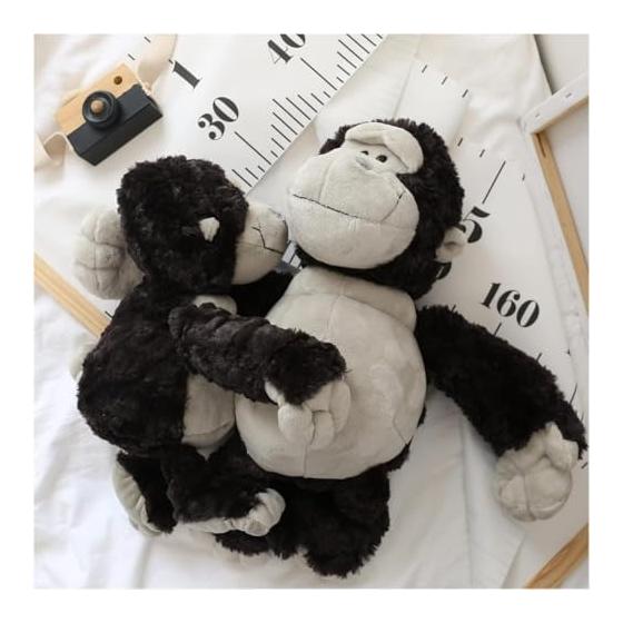 Gorilla Stuffed Animal Plush Toy, Large Soft Chimpanzee Pillow, Gift for Kids, Bedside Decoration, Cute and Fluffy, Children's Day Present, Cushion,