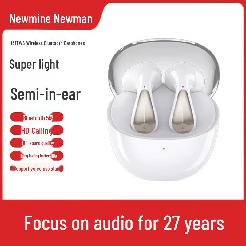 Newmine H61 Wireless Bluetooth Semi-in-ear TWS Earbuds
