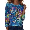 Long Sleeve Shirts For Women Cute Print Graphic Tees Blouses Casual Plus Size Basic Tops Pullover