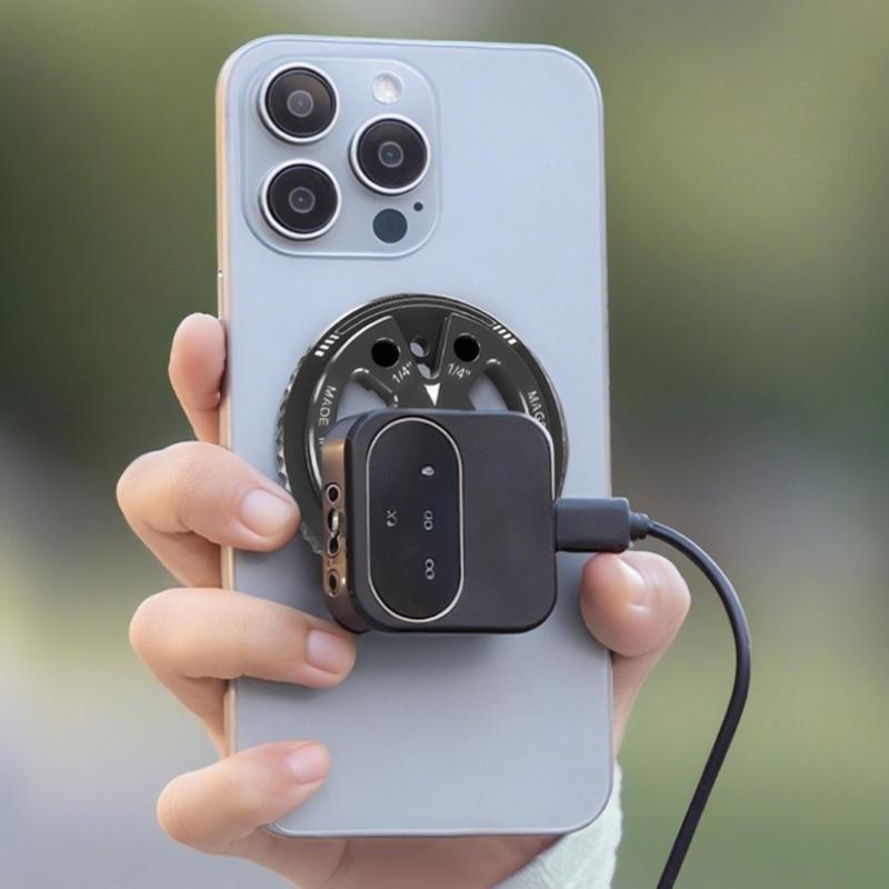 Universal Magnetic Phone Adapter With Cold Shoe Mount 1/4Inch Thread For Camera Tripod Bracket Aluminum Alloy Phone Holder