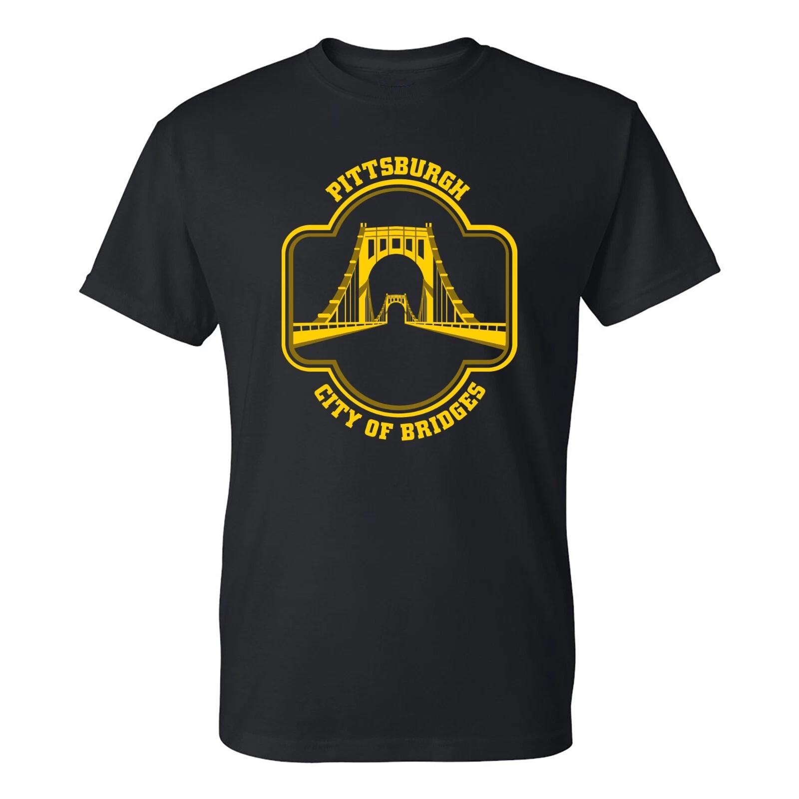 Pittsburgh City of Bridges - Hometown Pride T Shirt - Black 3XL