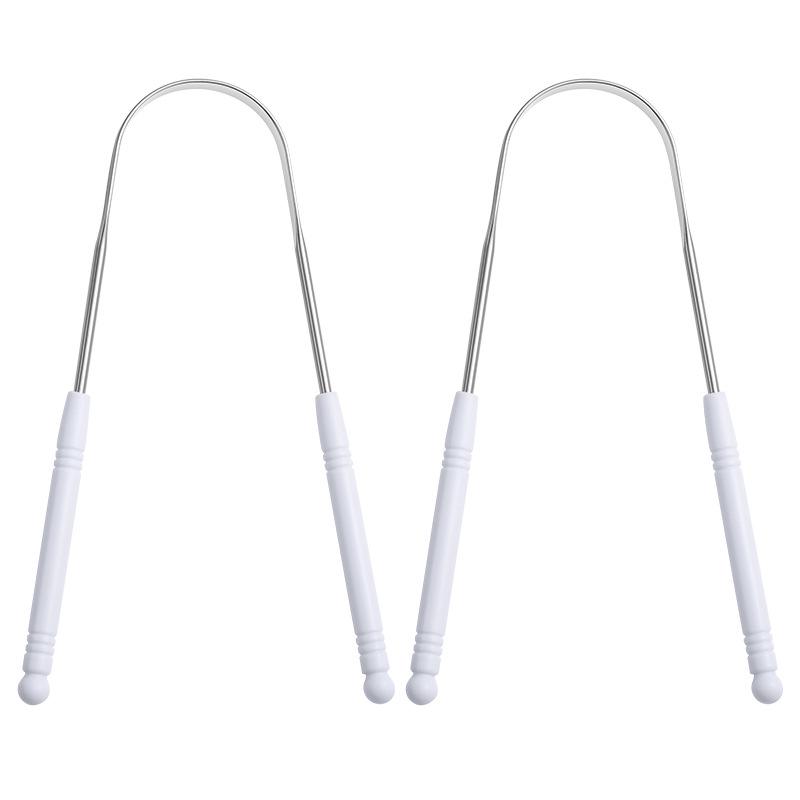 U-Shaped Tongue Scraper Set: Stainless Steel, Multi-Color, 3-Piece for Oral Cleaning