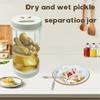 Innovative Wet and Dry Separation Jar Pickles Container with Strainer Hourglass Convenient Storage Jar for Ingredient